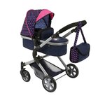 REIG Landau pour poupée Reig City Neo convertible bleu et rose