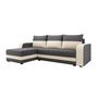 Voir la diapositive 2 : BEST MOBILIER Harvey - canapé d'angle réversible - convertible - avec coffre - en tissu - 4 places - style contemporain