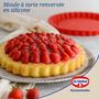 Voir la diapositive 2 : DR.OETKER Moule à tarte en silicone rouge de 26 cm Dr. Oetker Flexxibel Love