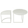 Voir la diapositive 3 : Paris Prix Lot de 2 Tables d'Appoint de Jardin  Celie  60cm Blanc