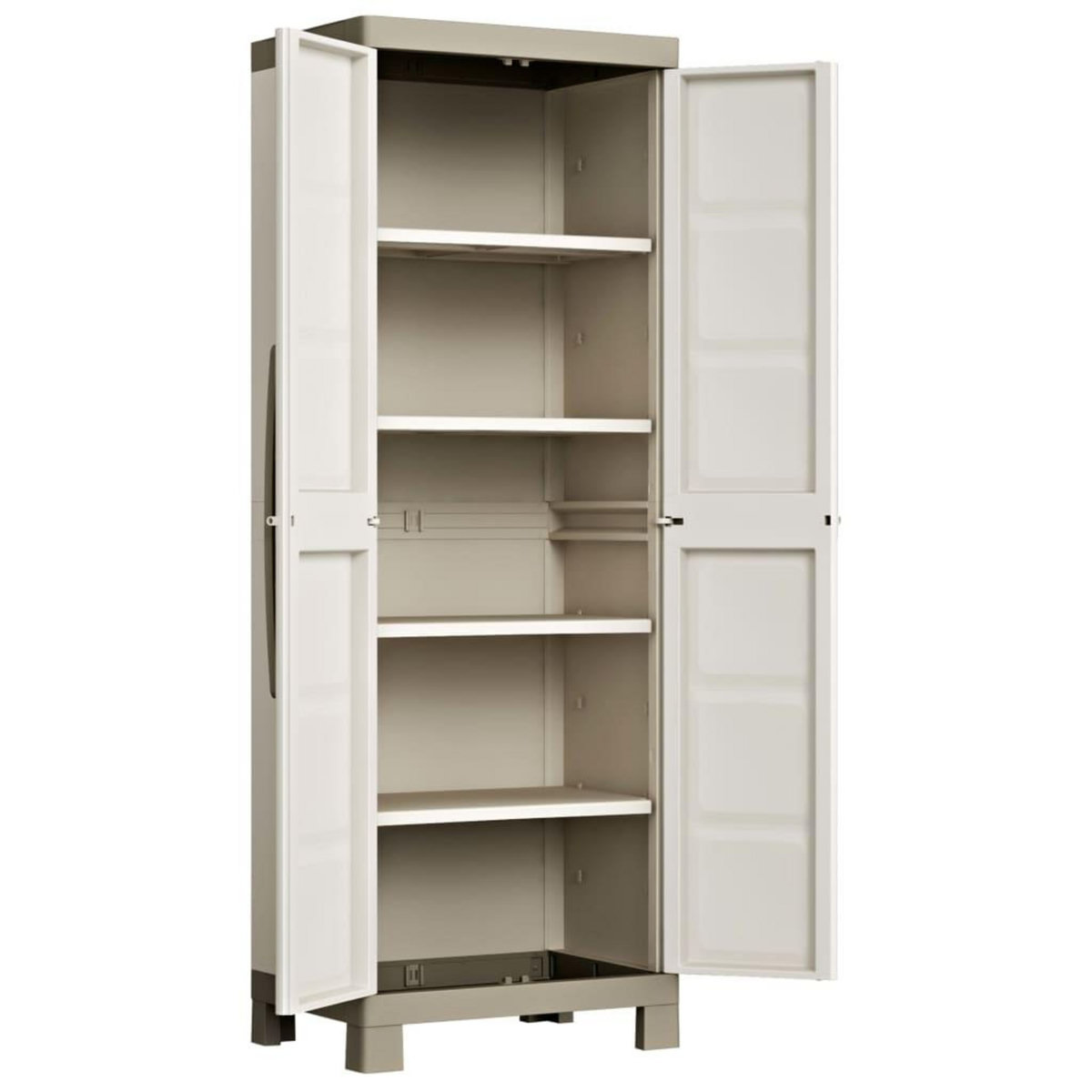 Keter Keter Armoire de rangement a etageres Excellence Beige et taupe 182 cm