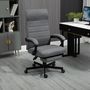 Voir la diapositive 2 : VINSETTO Chaise de bureau manager ergonomique inclinable réglable repose-pied rétractable tissu gris