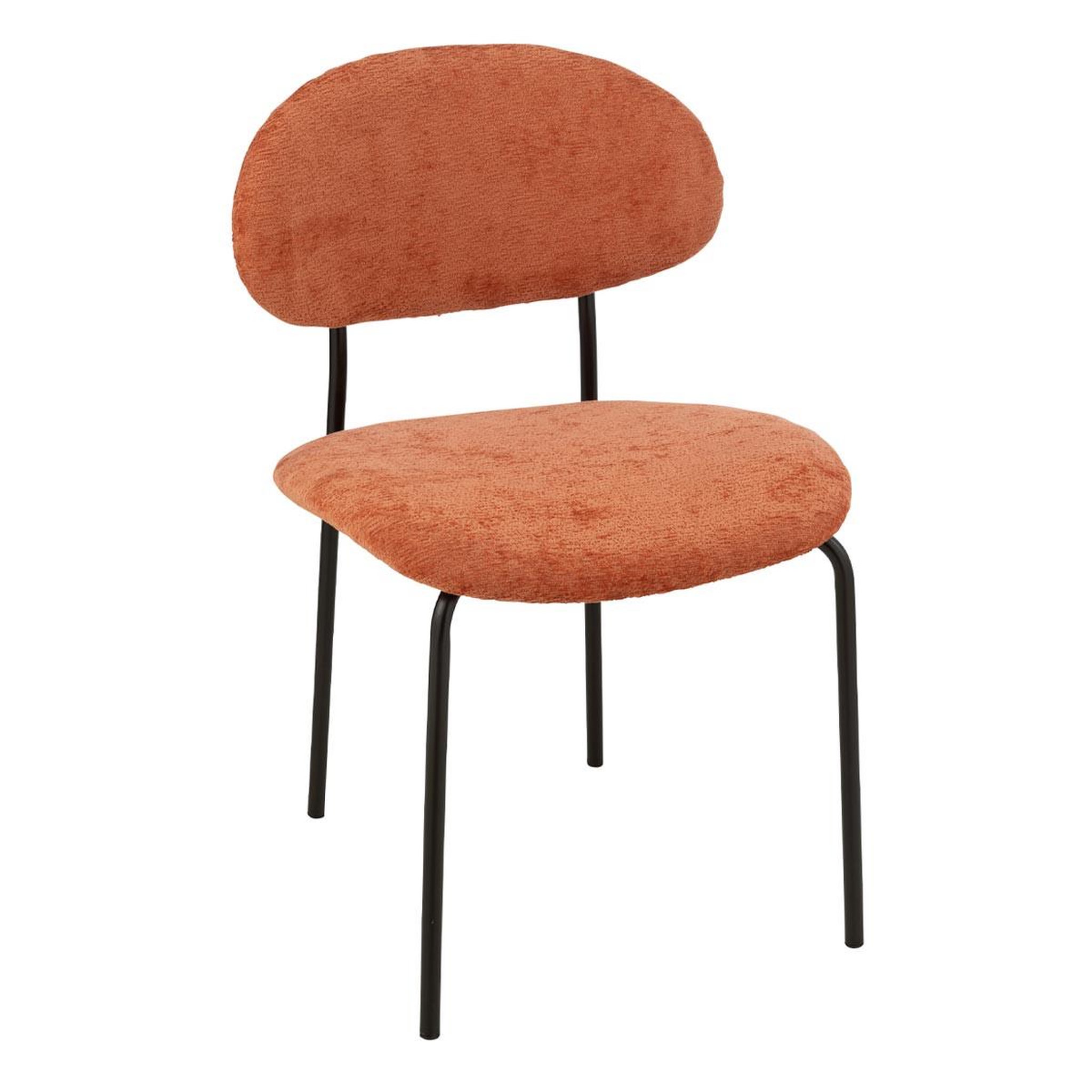 J-LINE Chaise design  anise  82cm orange rouille