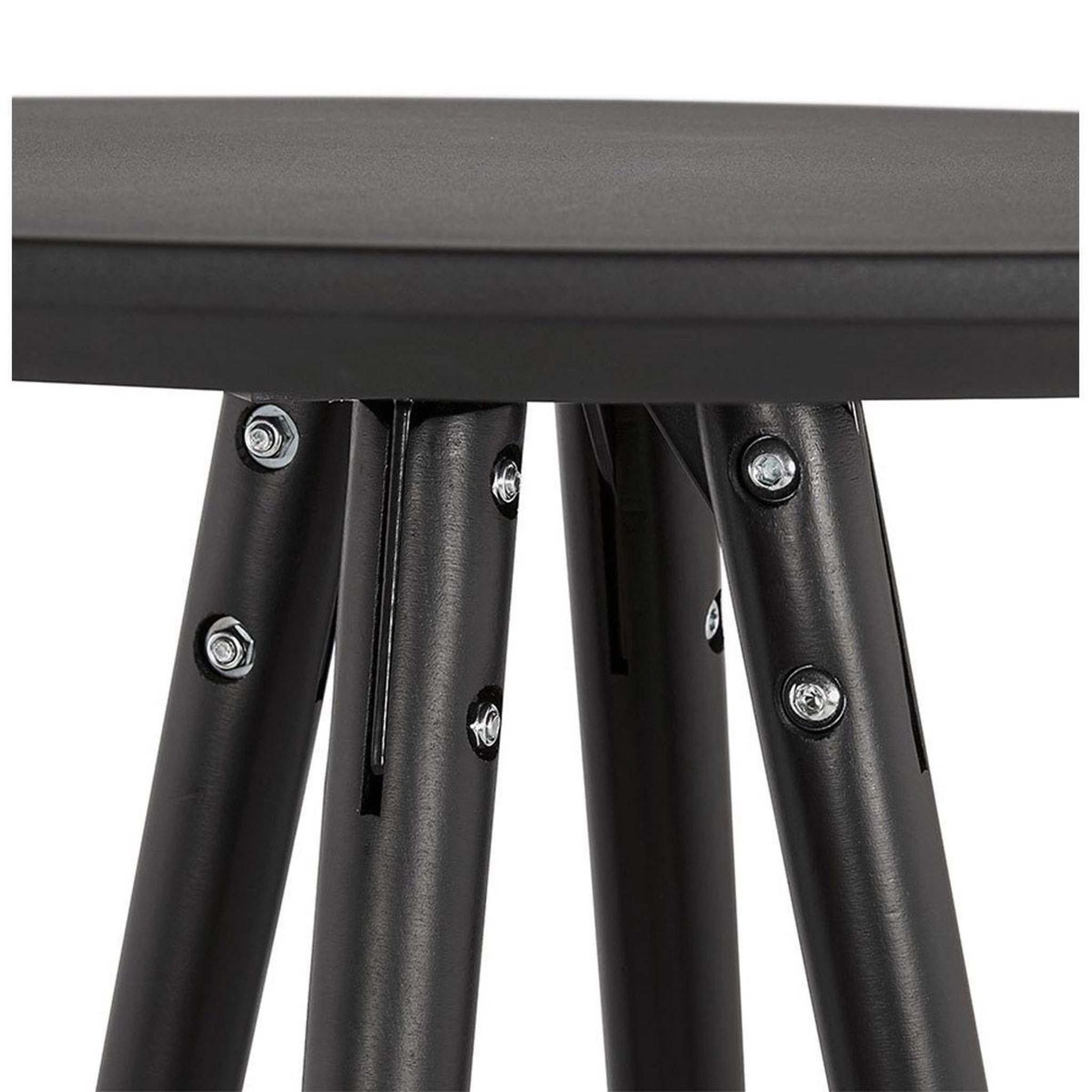 Voir la diapositive 6 : Paris Prix Table de bar en bois  lizon  110cm noir