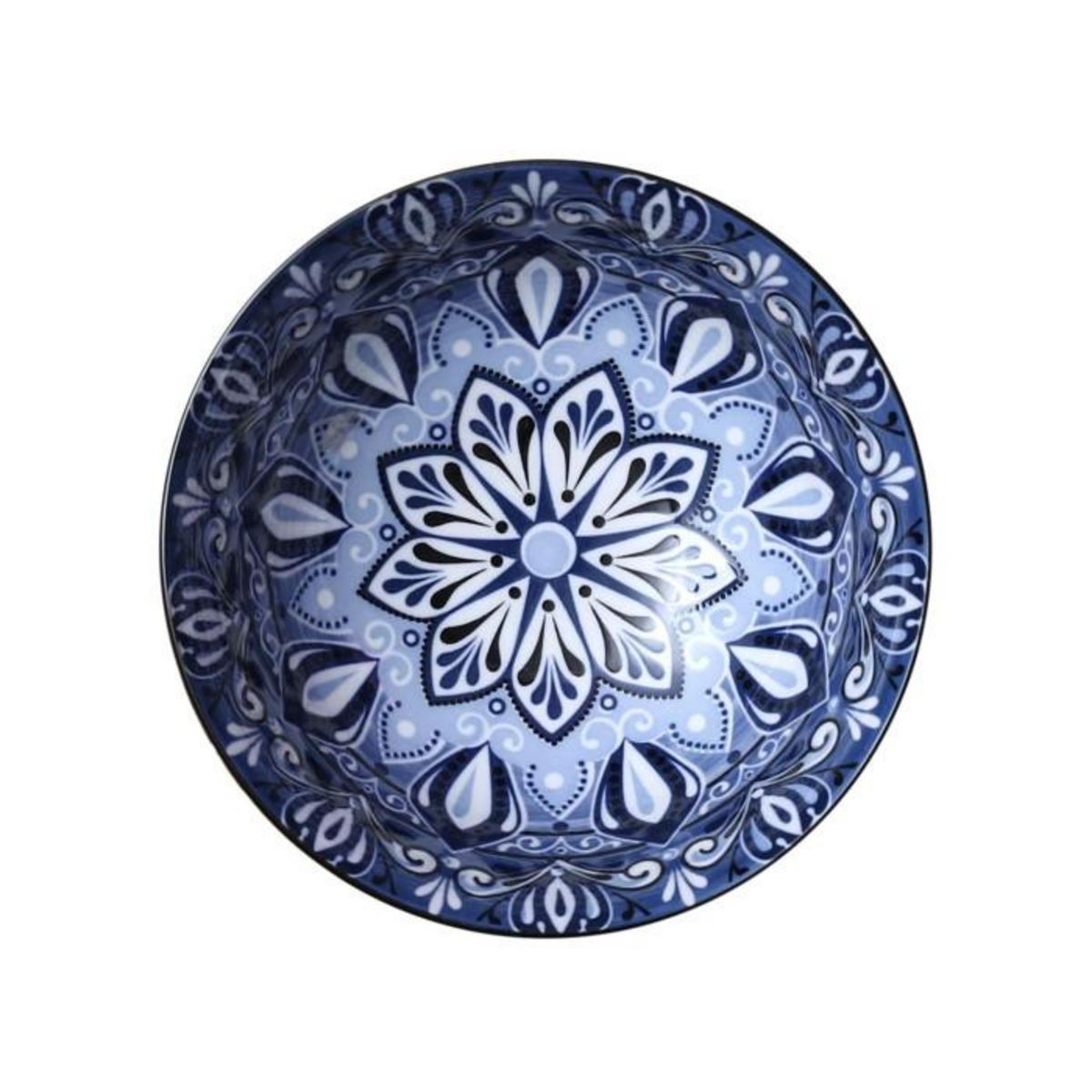 Paris Prix Lot de 6 Bols en Porcelaine  Jaipur  57cl Bleu