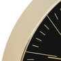 Voir la diapositive 2 : ATMOSPHERA Horloge Murale Design  Edith  30cm Noir & Or