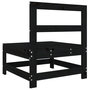 Voir la diapositive 5 : VIDAXL Canape central de jardin noir bois de pin massif