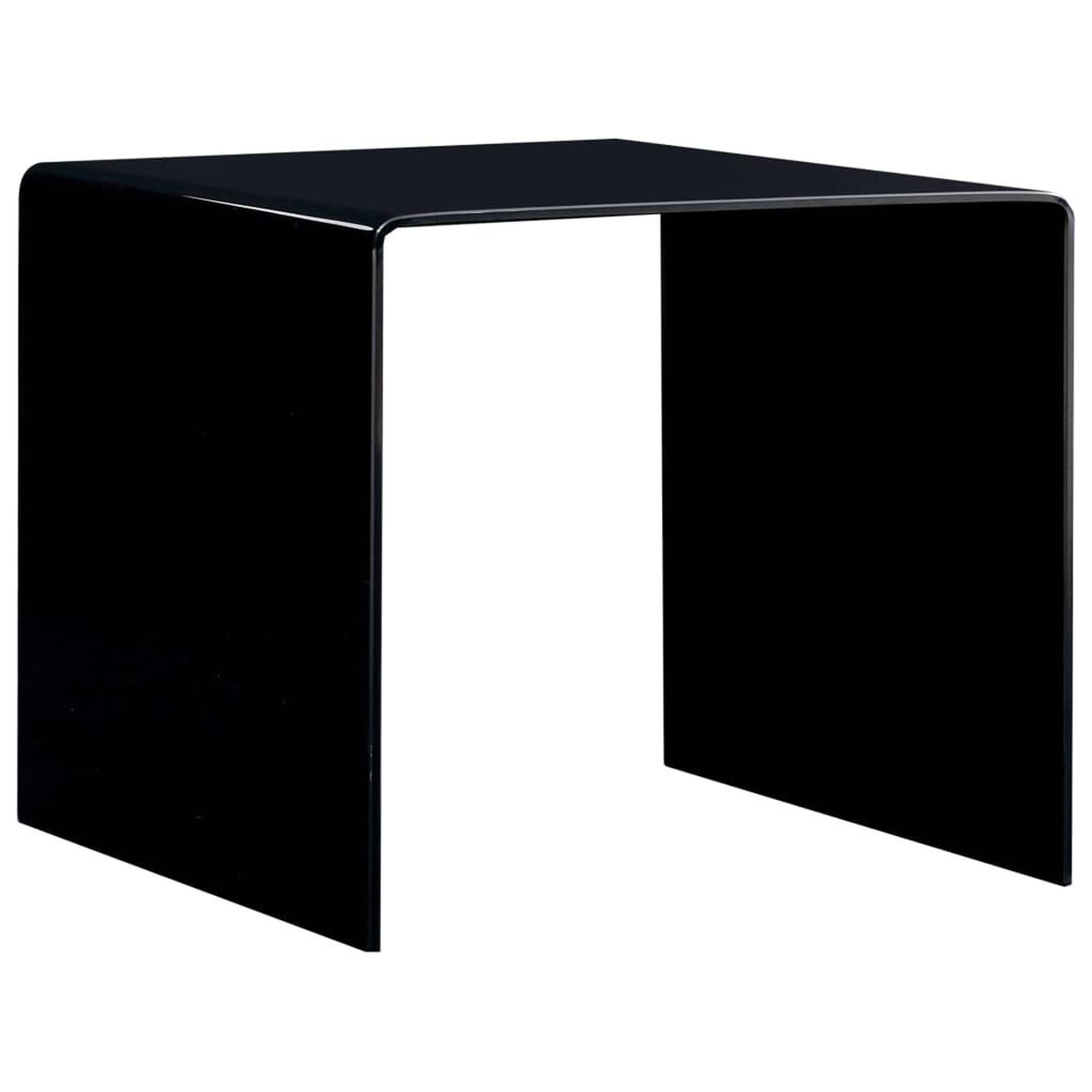 VIDAXL Table basse noir 50x50x45 cm verre trempe