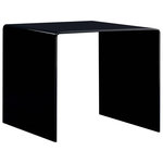 VIDAXL Table basse Noir 50x50x45 cm Verre trempe