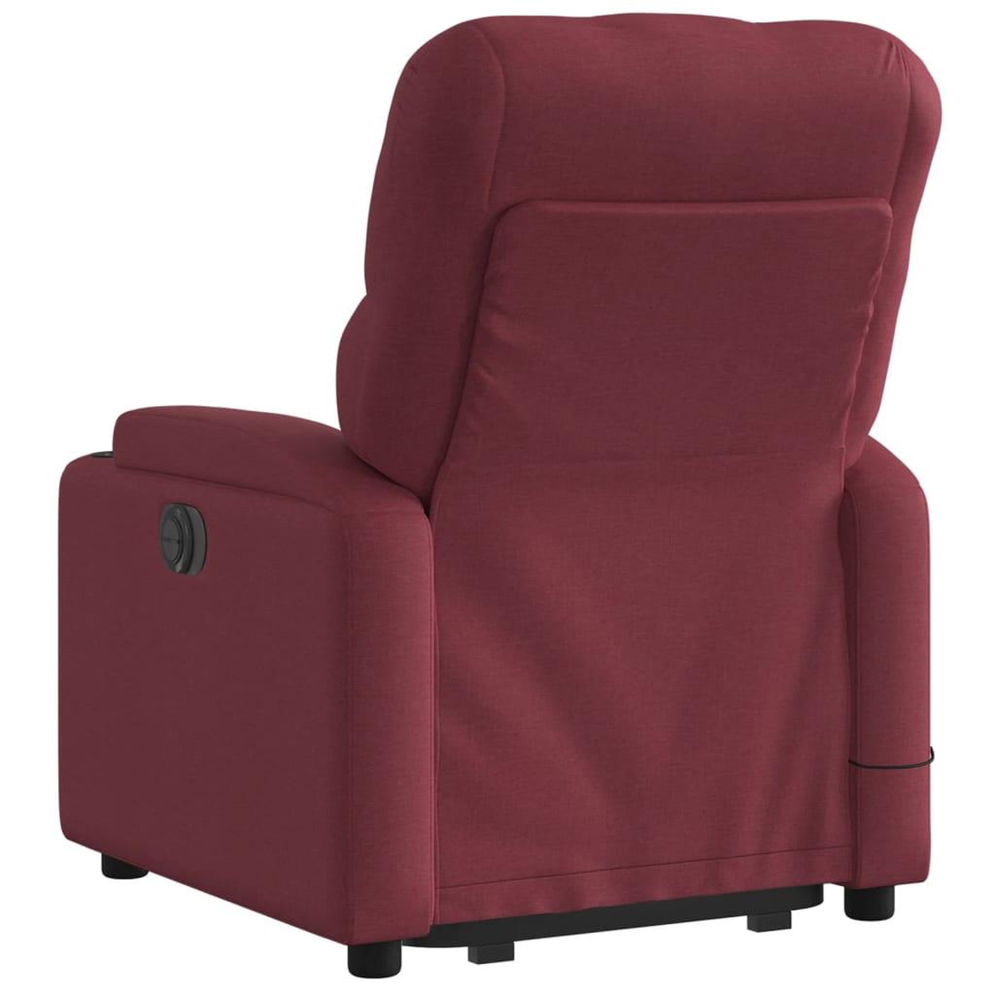 Voir la diapositive 5 : VIDAXL Fauteuil inclinable de massage electrique Rouge bordeaux Tissu
