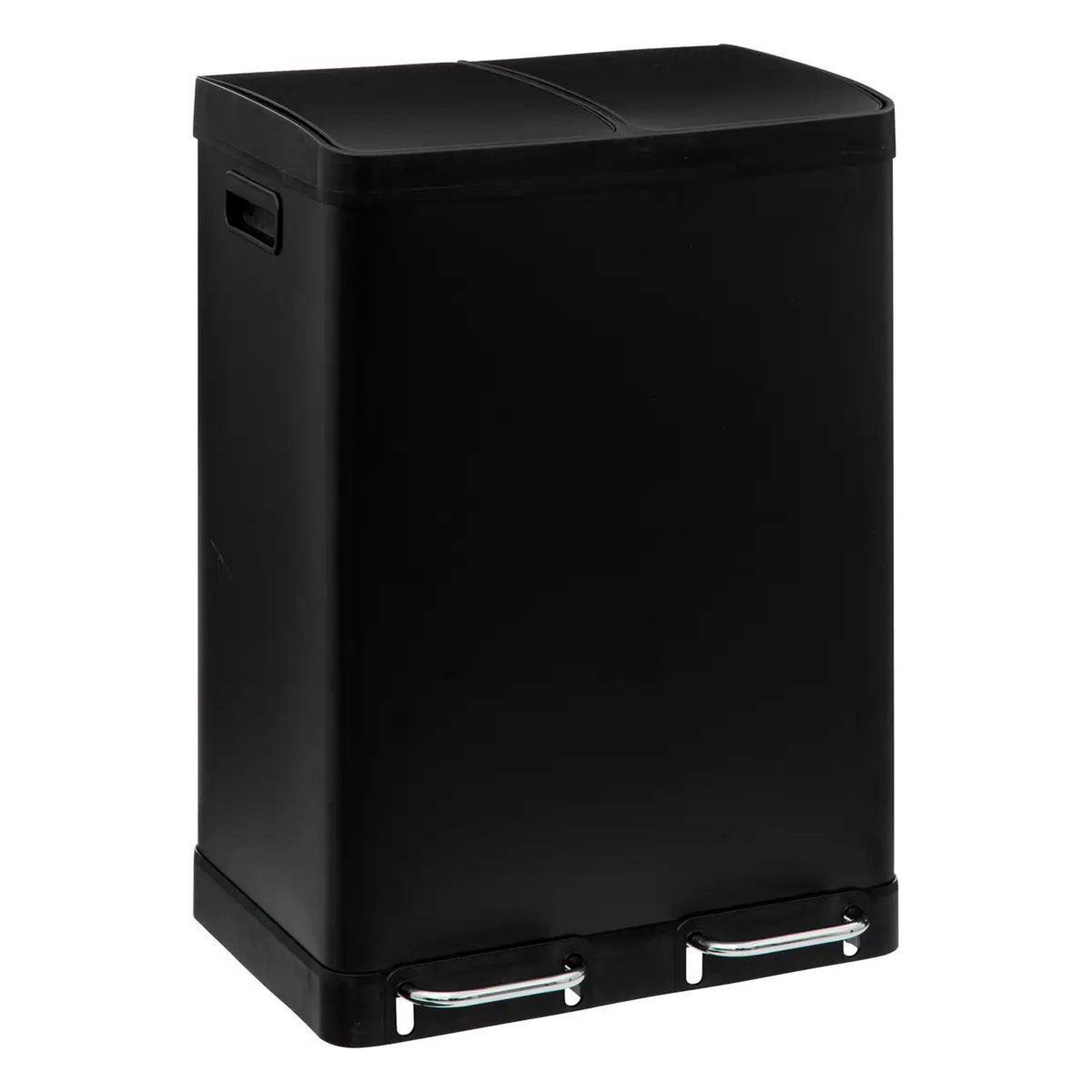 FIVE Poubelle de tri 2 bacs en métal  ariane  30l noir