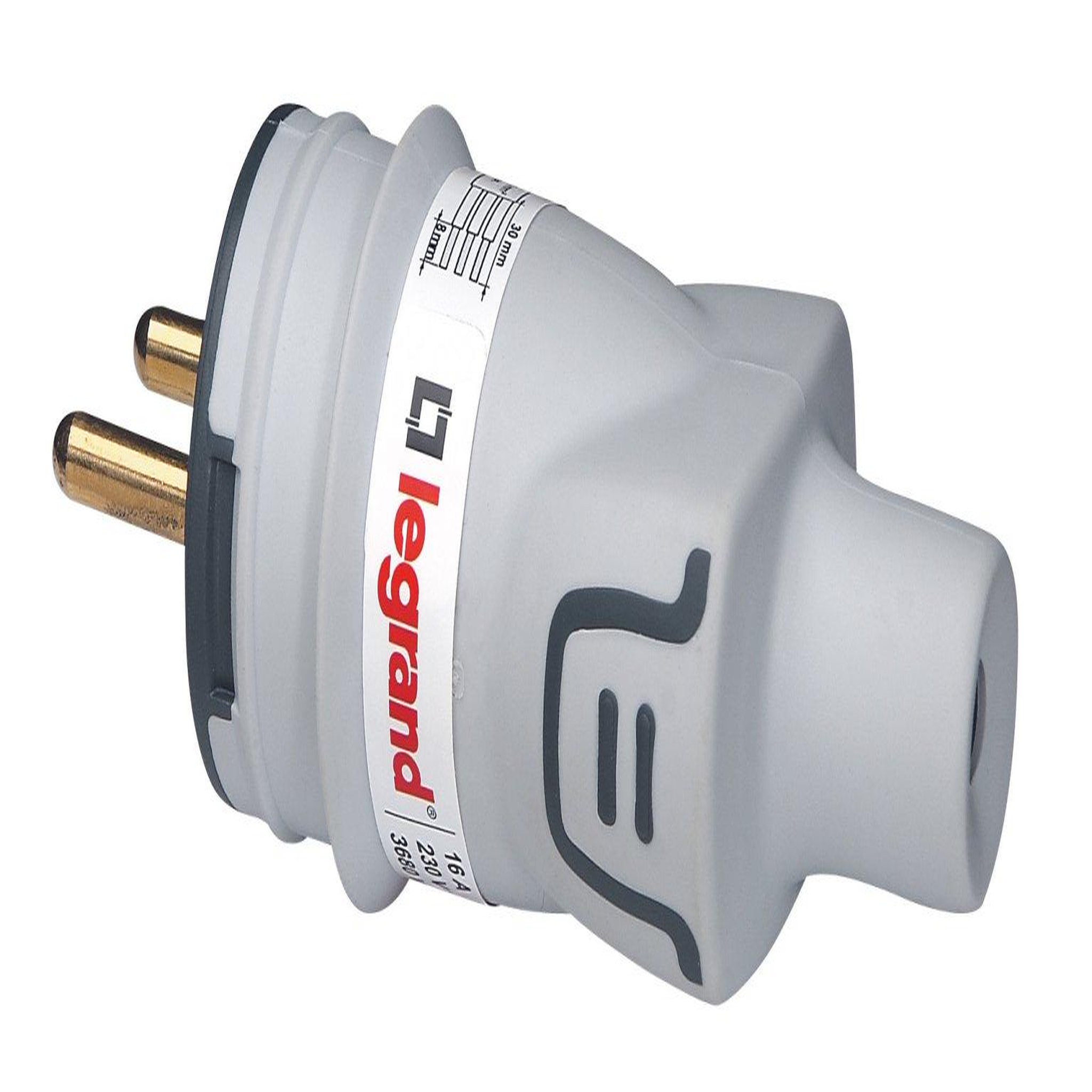 Legrand Fiche électrique mâle 2 pôles + terre, 16 A, LEGRAND