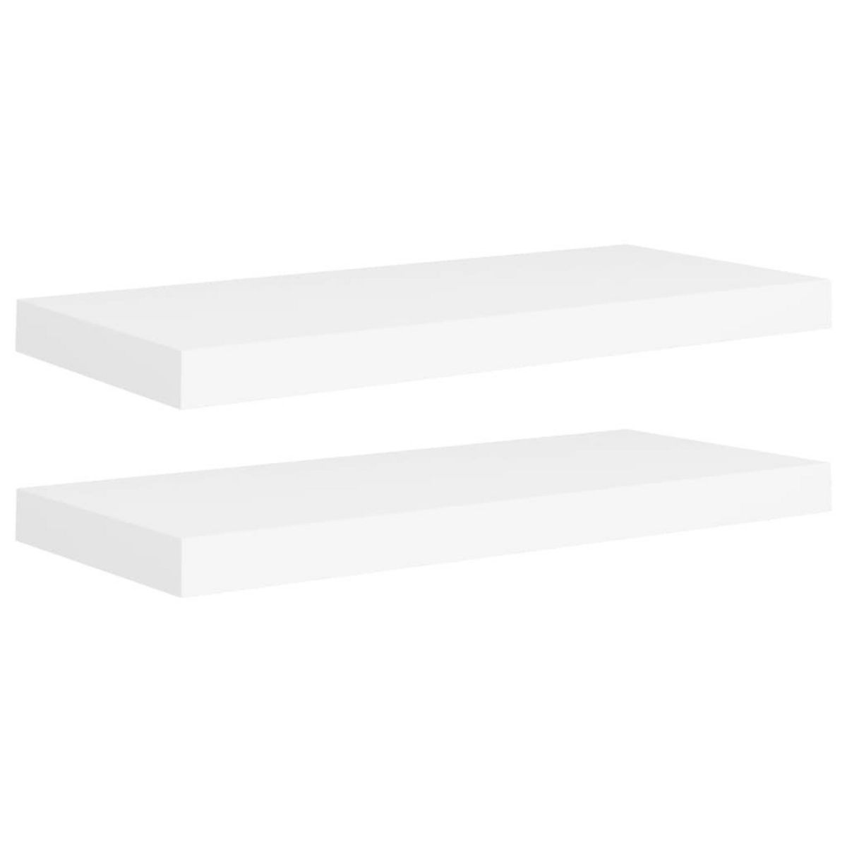 VIDAXL Etageres murales flottantes 2 pcs blanc 60x23,5x3,8 cm MDF
