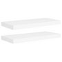 Voir la diapositive 2 : VIDAXL Etageres murales flottantes 2 pcs blanc 60x23,5x3,8 cm MDF