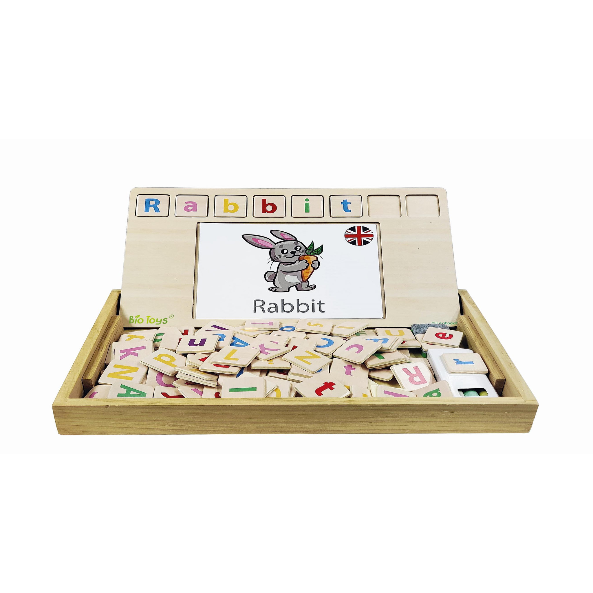 Voir la diapositive 2 : Lexibook Bio Toys L'Ecole des Mots bilingue Français- Anglais - Jeu en Bois