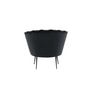 Voir la diapositive 4 : Paris Prix Fauteuil Coquillage en Velours  Calais  83cm Noir