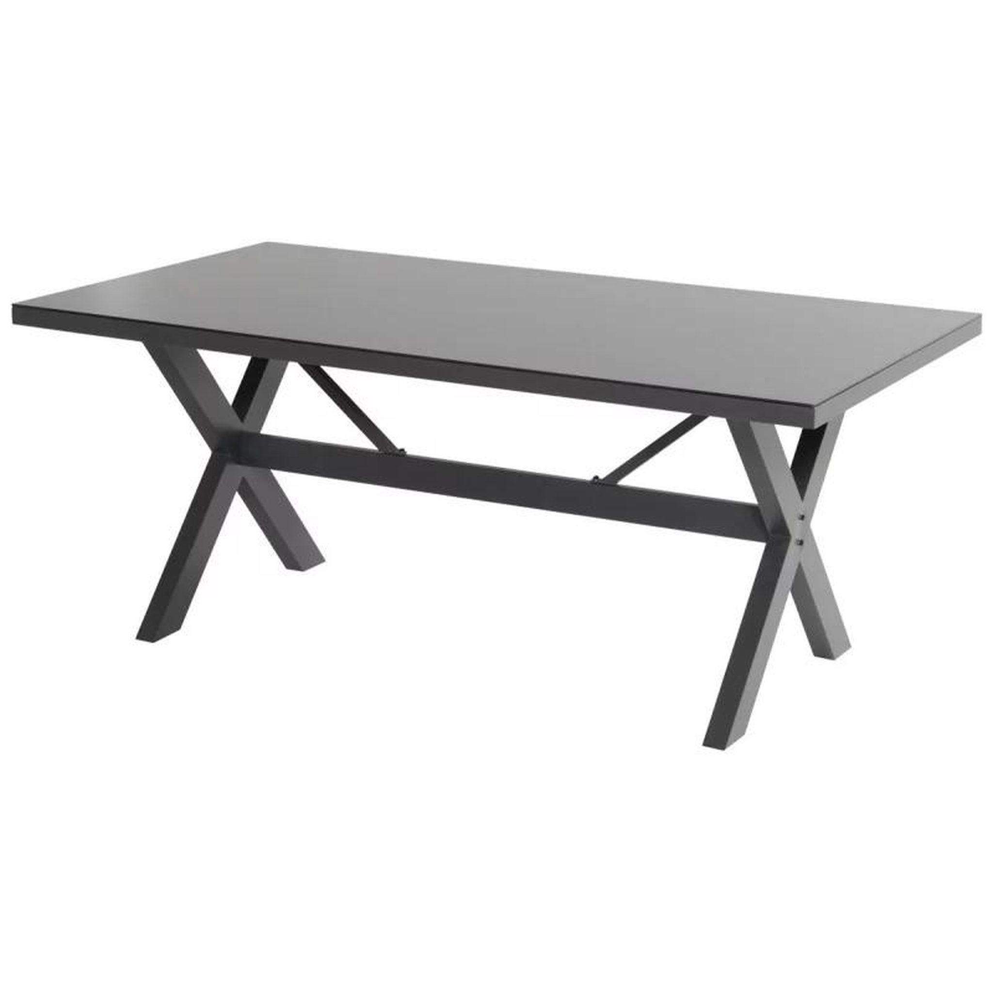 Chalet & jardin Table de jardin en aluminium et verre céramique 180 x 100 cm