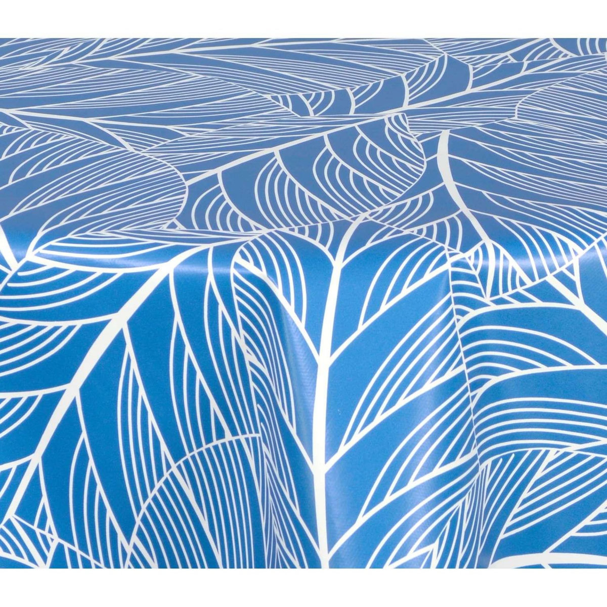 HABITABLE Nappe en toile cirée ronde Eloa - Diam. 150 cm - Bleu