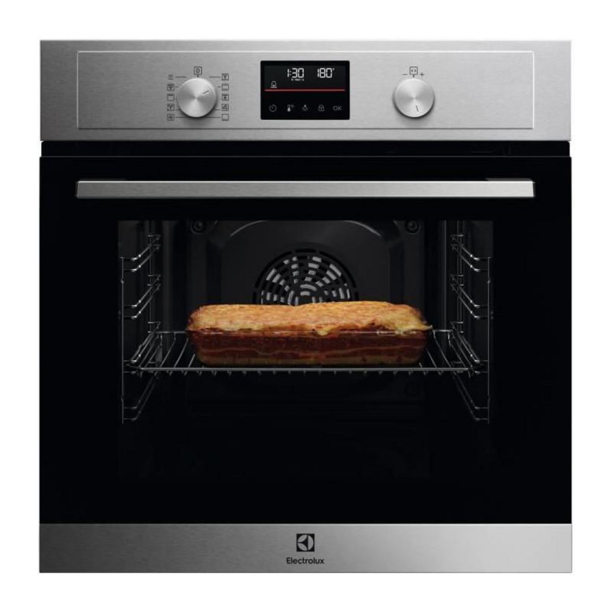 ELECTROLUX Four encastrable multifonction pyrolyse - ELECTROLUX - COH4P06BX3 - Inox - Anti-trace - Porte froide 4 verres - 59 x 59,4 x 56 c