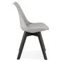 Voir la diapositive 3 : Paris Prix Chaise Design  Toledo  82cm Gris & Noir
