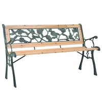 Outsunny Coffre de jardin en bois et couvercle en métal galvanisé 155L avec  vérins - 110 x 50 x 50 cm