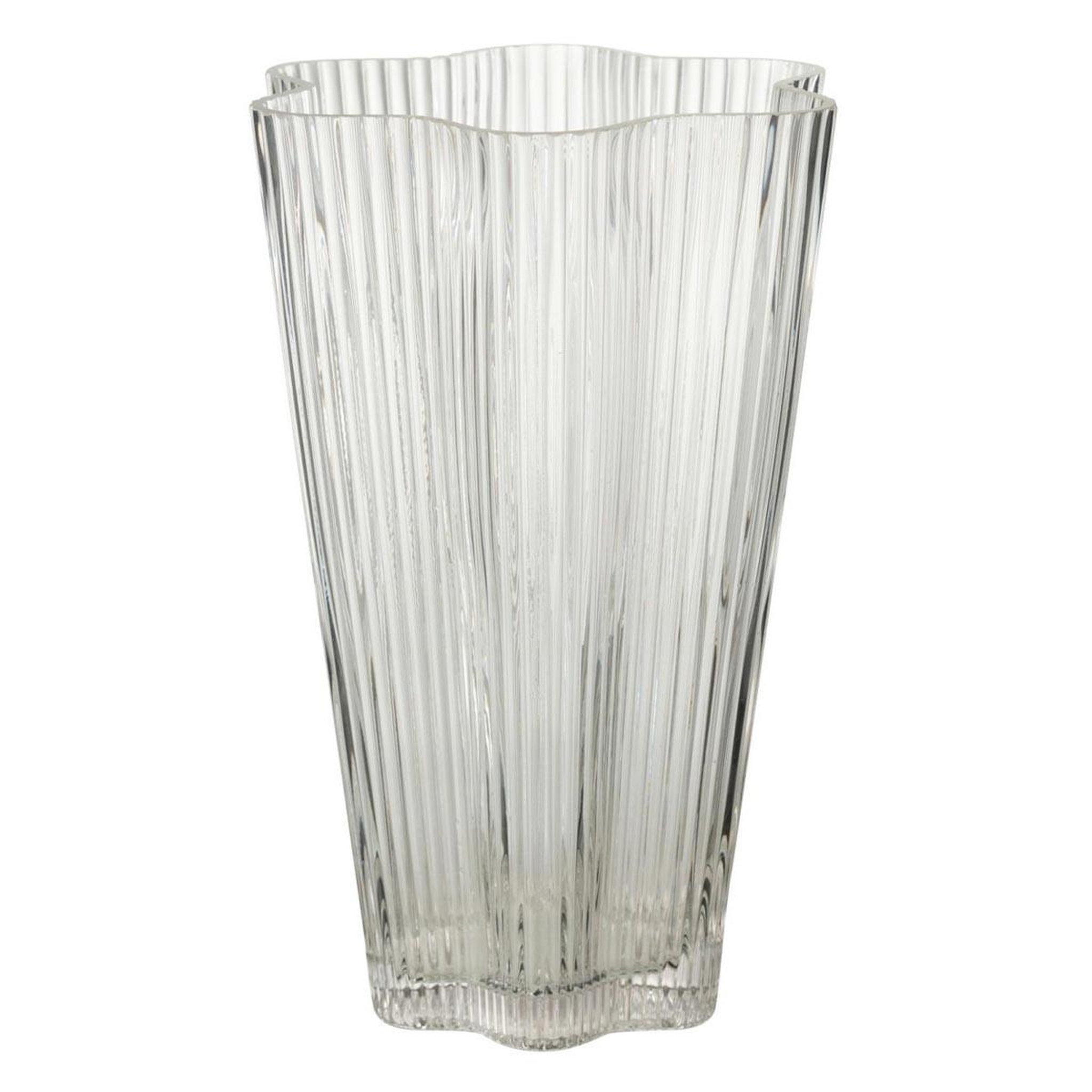 J-LINE Vase design en verre  clara  26cm transparent