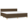 Voir la diapositive 2 : VIDAXL Sommier a lattes de lit avec matelas Marron fonce 200x200 cm