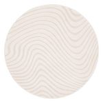 SWEEEK Tapis rond intérieur motifs ondulations en relief crème Ø160cm