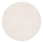 SWEEEK Tapis rond intérieur motifs ondulations en relief crème Ø160cm