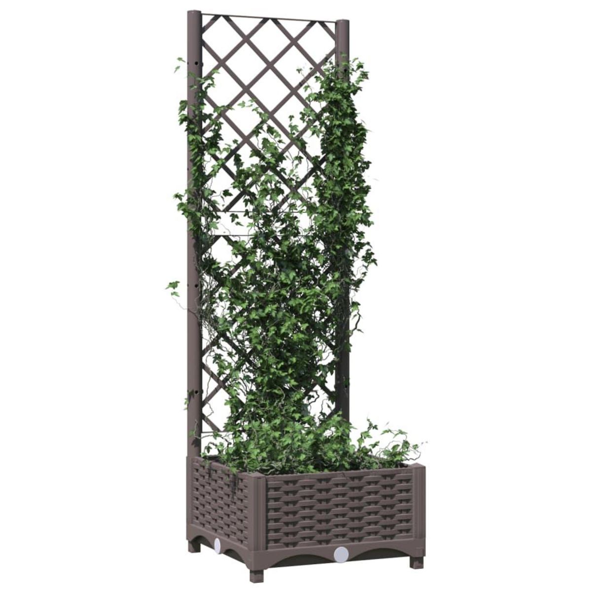 VIDAXL Jardiniere avec treillis Marron 40x40x121,5 cm PP