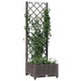 Voir la diapositive 3 : VIDAXL Jardiniere avec treillis Marron 40x40x121,5 cm PP