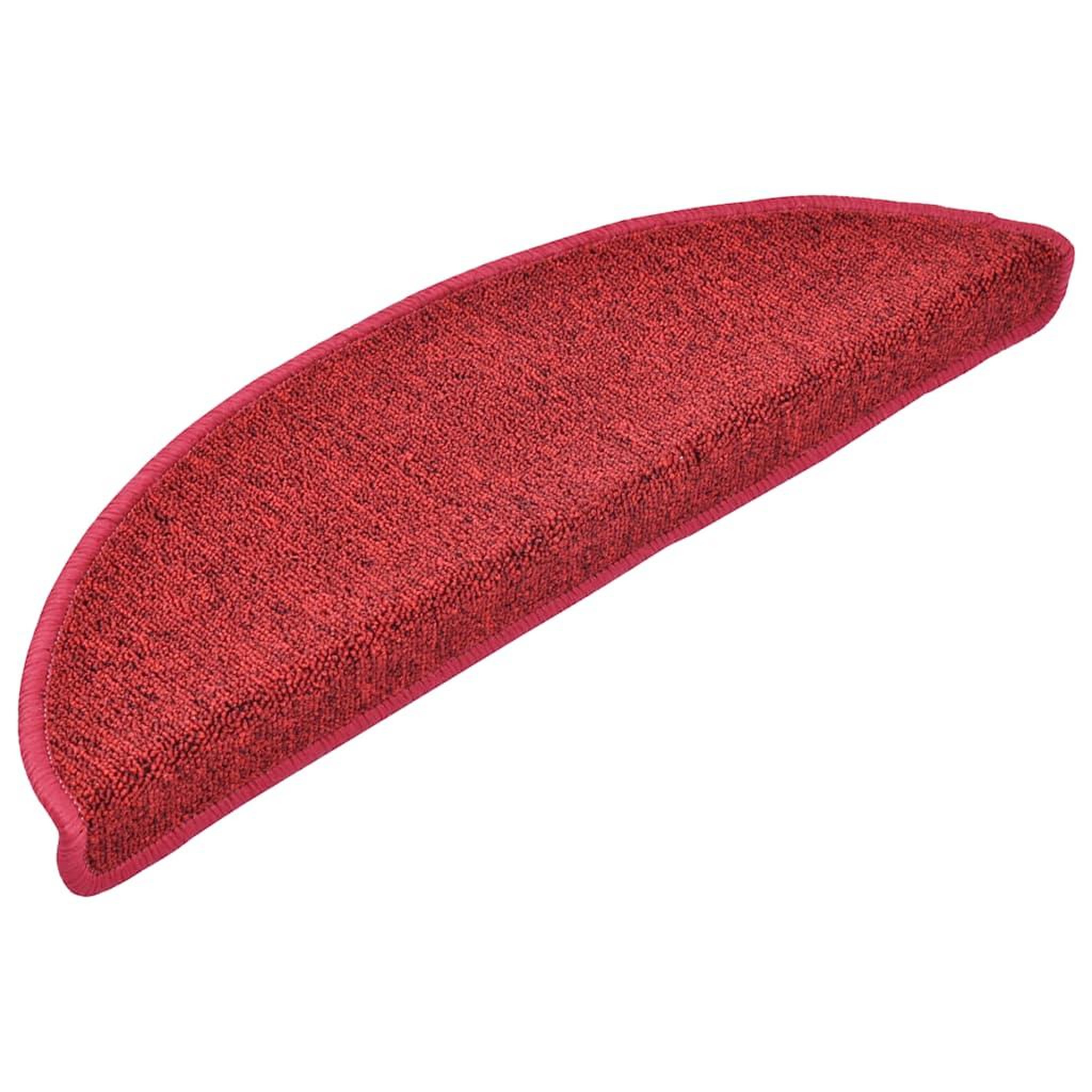 Voir la diapositive 2 : VIDAXL Tapis d'escalier 20 pcs rouge bordeaux 56x17x3 cm