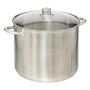 Voir la diapositive 1 : FIVE Marmite en Inox  Couvercle en Verre  13L Argent