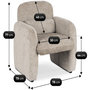 Voir la diapositive 3 : Habitat et Jardin Fauteuil lounge en tissu chiné  Cozmo  - 78 x 79 x 77 cm - Beige
