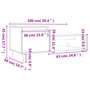 Voir la diapositive 6 : VIDAXL Table basse Chene fume 100x50x45 cm Bois d'ingenierie