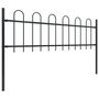 Voir la diapositive 2 : VIDAXL Cloture de jardin avec dessus en cerceau Acier 1,7 m Noir