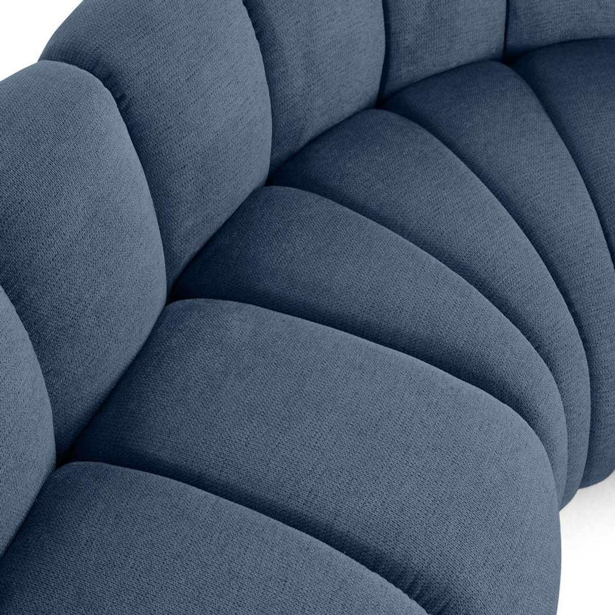 LISA DESIGN Debbie - canapé modulable d'angle droit 4 places avec accoudoir en tissu texturé