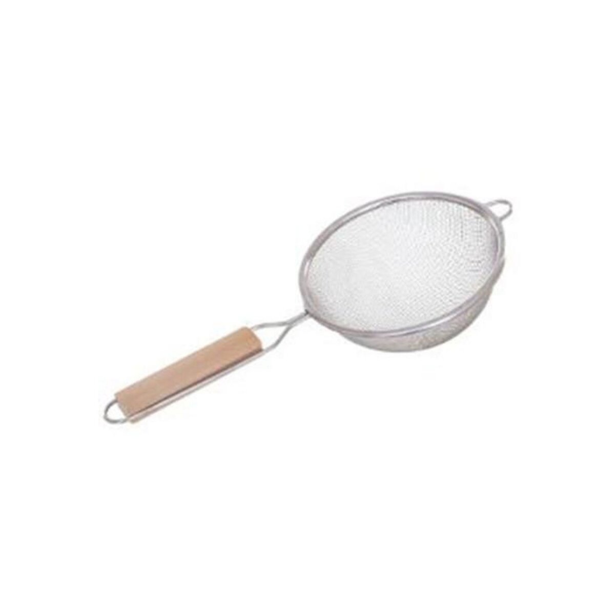 FIVE Lot de 3 Passoires Inox & Bois  Sieve  35cm Argent
