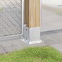 Voir la diapositive 3 : VIDAXL Bases de poteau carrees 4 pcs argent 101x101 mm acier galvanise