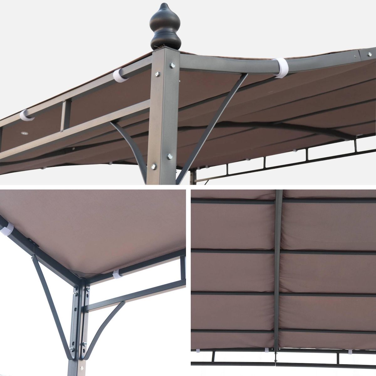 SWEEEK Pergola adossée 3x2,5m - Brestum - Pergola murale
