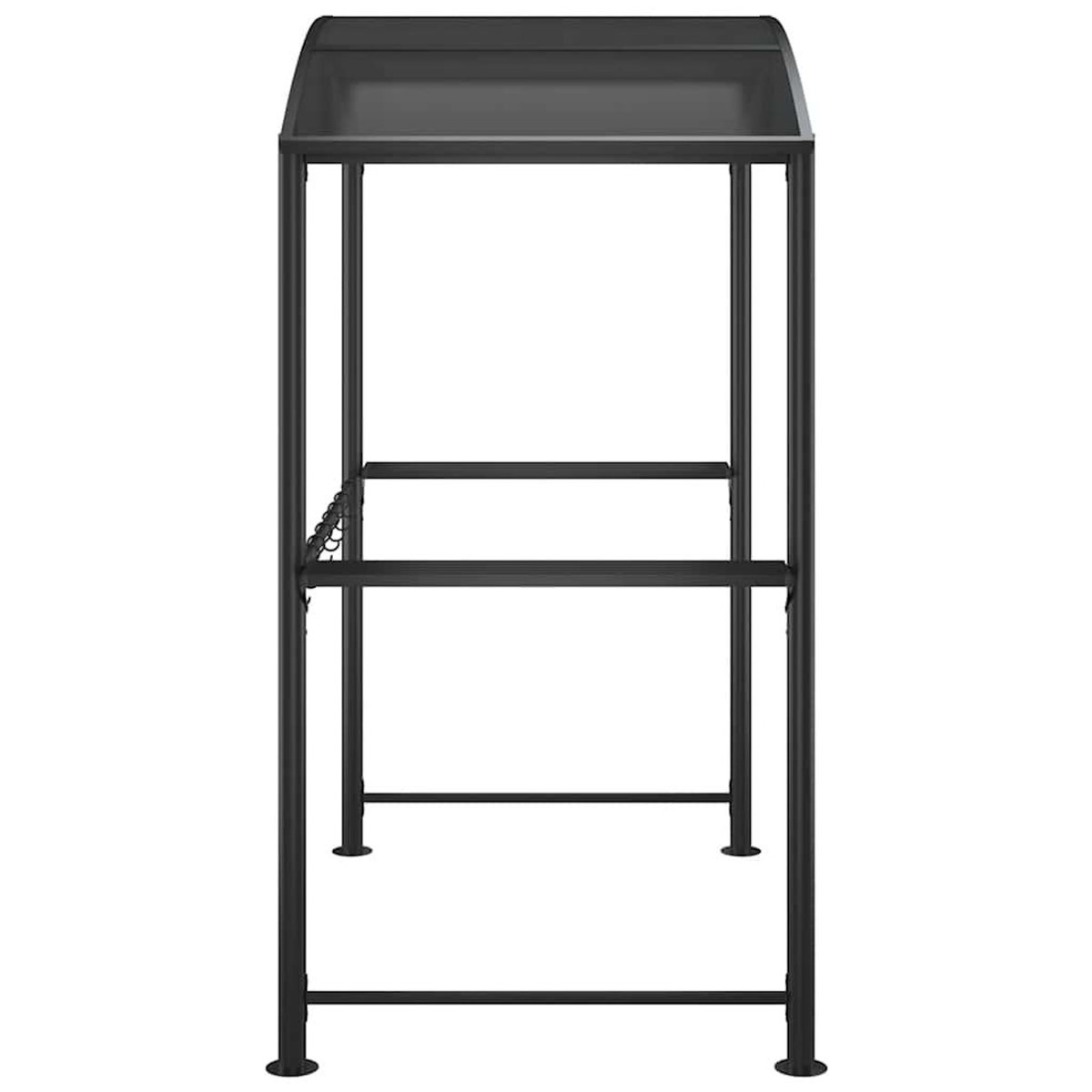 VIDAXL Gazebo BBQ et etageres laterales anthracite 210x114x230cm acier