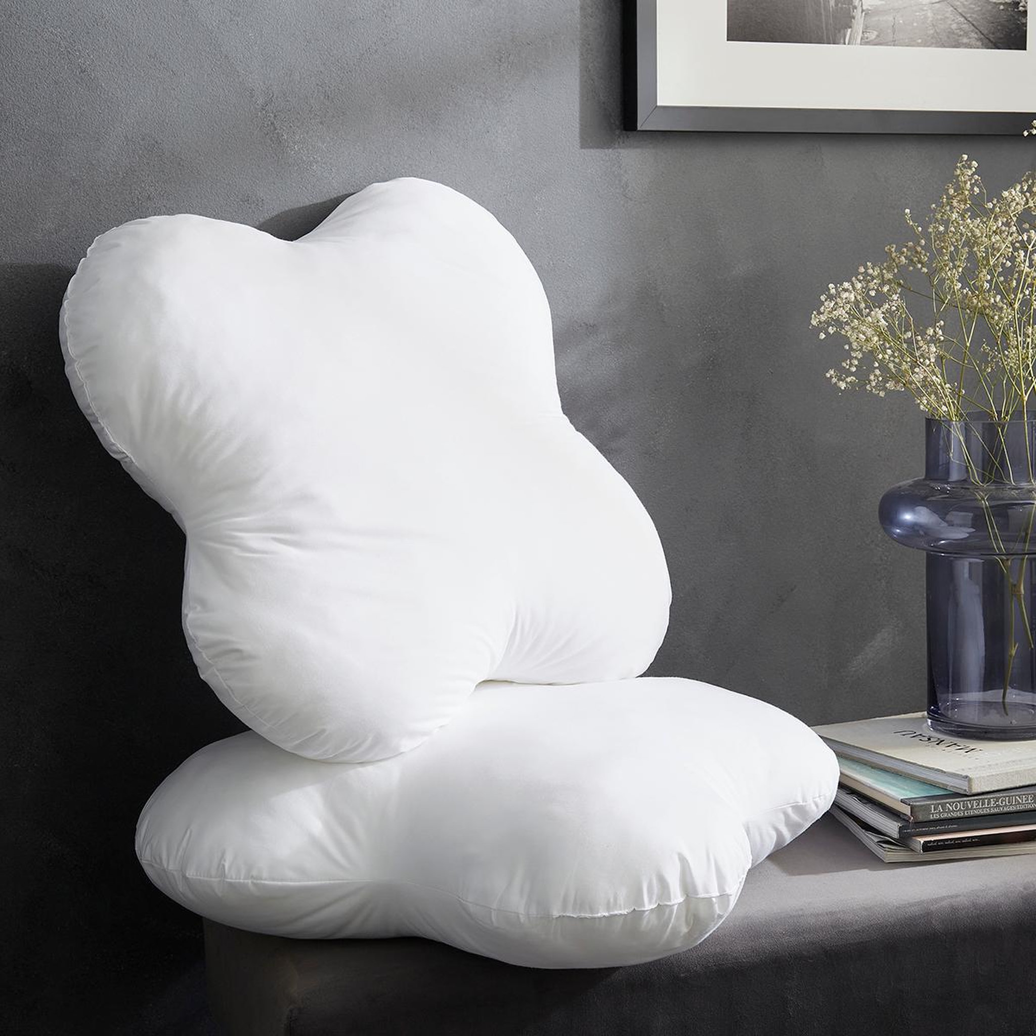 DODO Oreiller memory fibre multiposition. Coloris disponibles : Blanc
