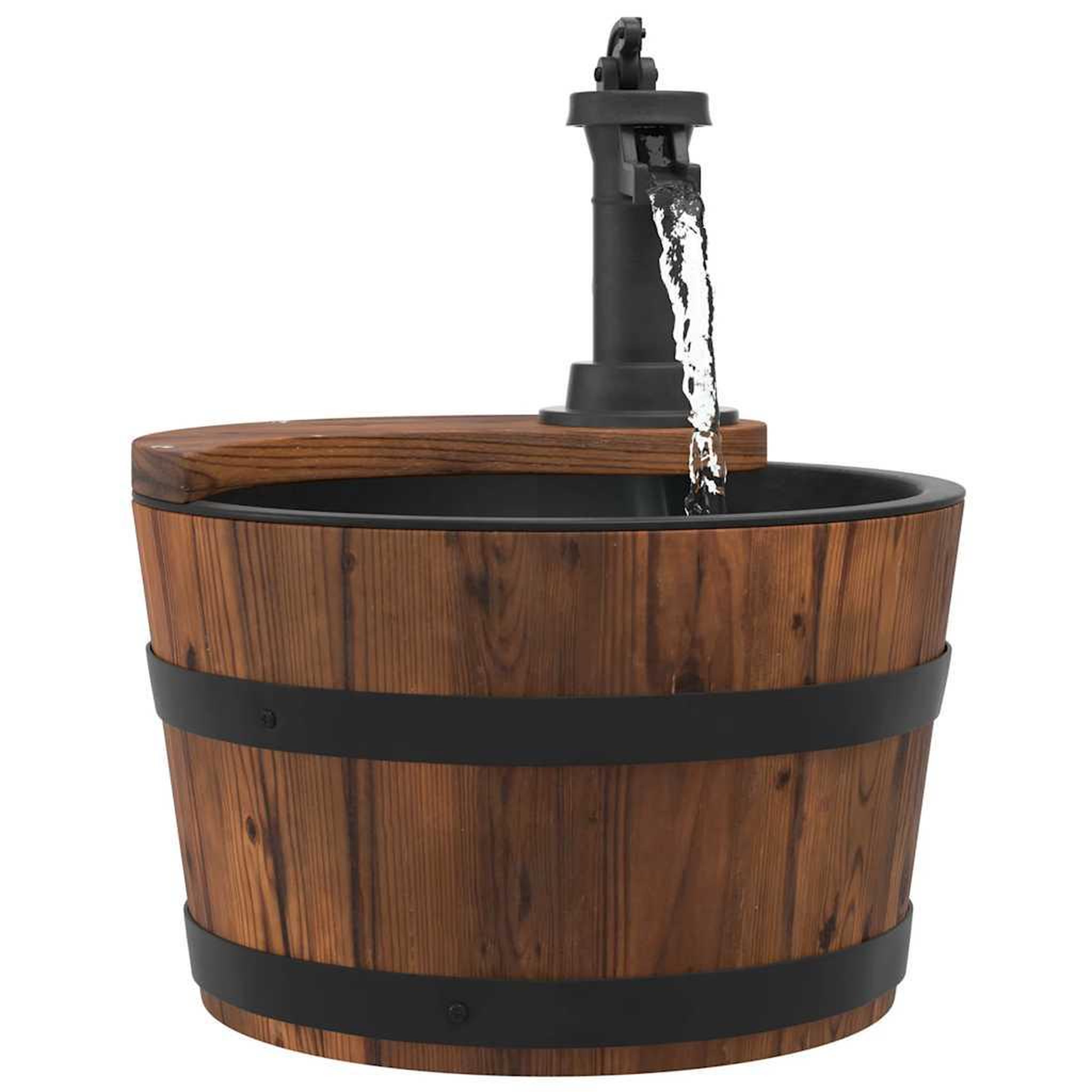 Voir la diapositive 3 : VIDAXL Fontaine a eau avec pompe 28x28x34,5 cm bois de sapin massif