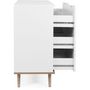 Voir la diapositive 6 : MARKET24 Commode Göteborg - 3 tiroirs - Décor chene sonoma Blanc - Scandinave - L 79,8 x P 40 x H 86,5 cm
