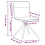 Voir la diapositive 6 : VIDAXL Chaises a manger lot de 6 noir tissu