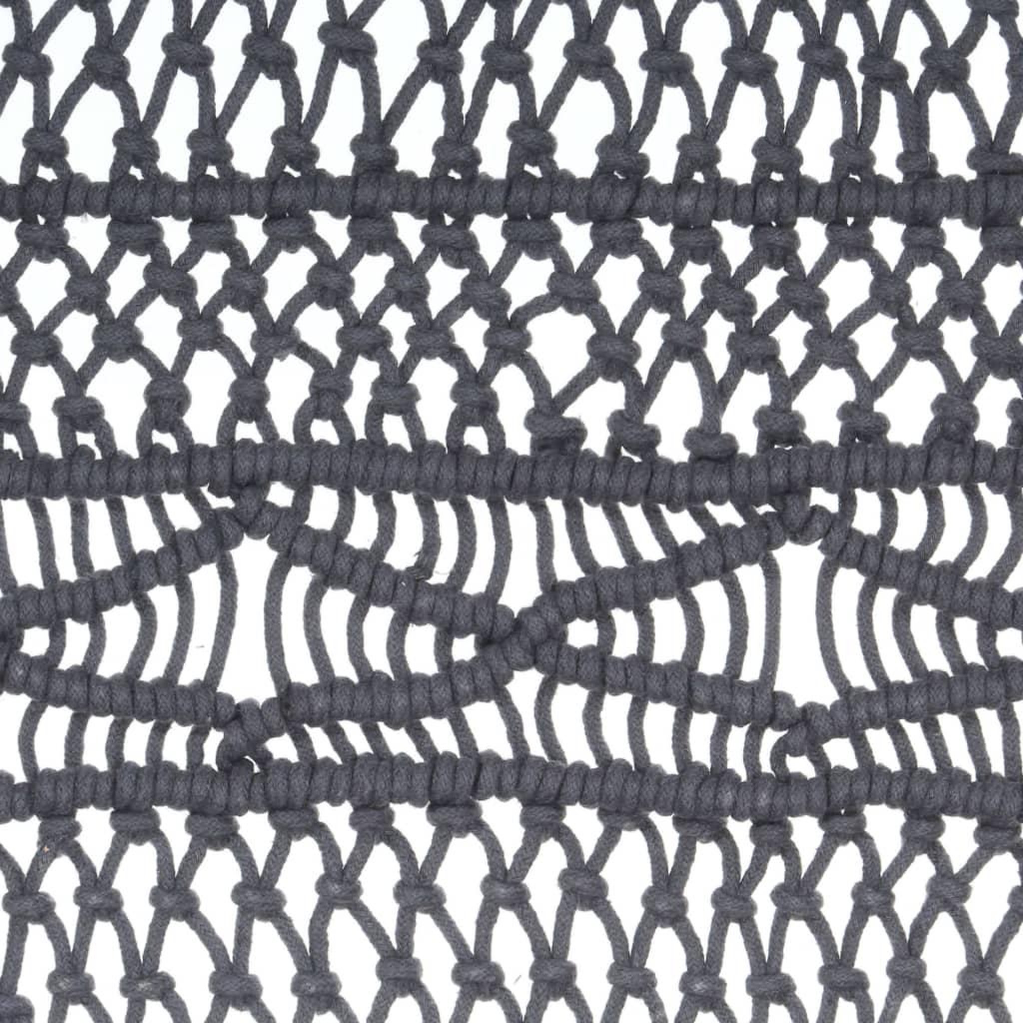 Voir la diapositive 4 : VIDAXL Rideau en macrame Anthracite 140x240 cm Coton