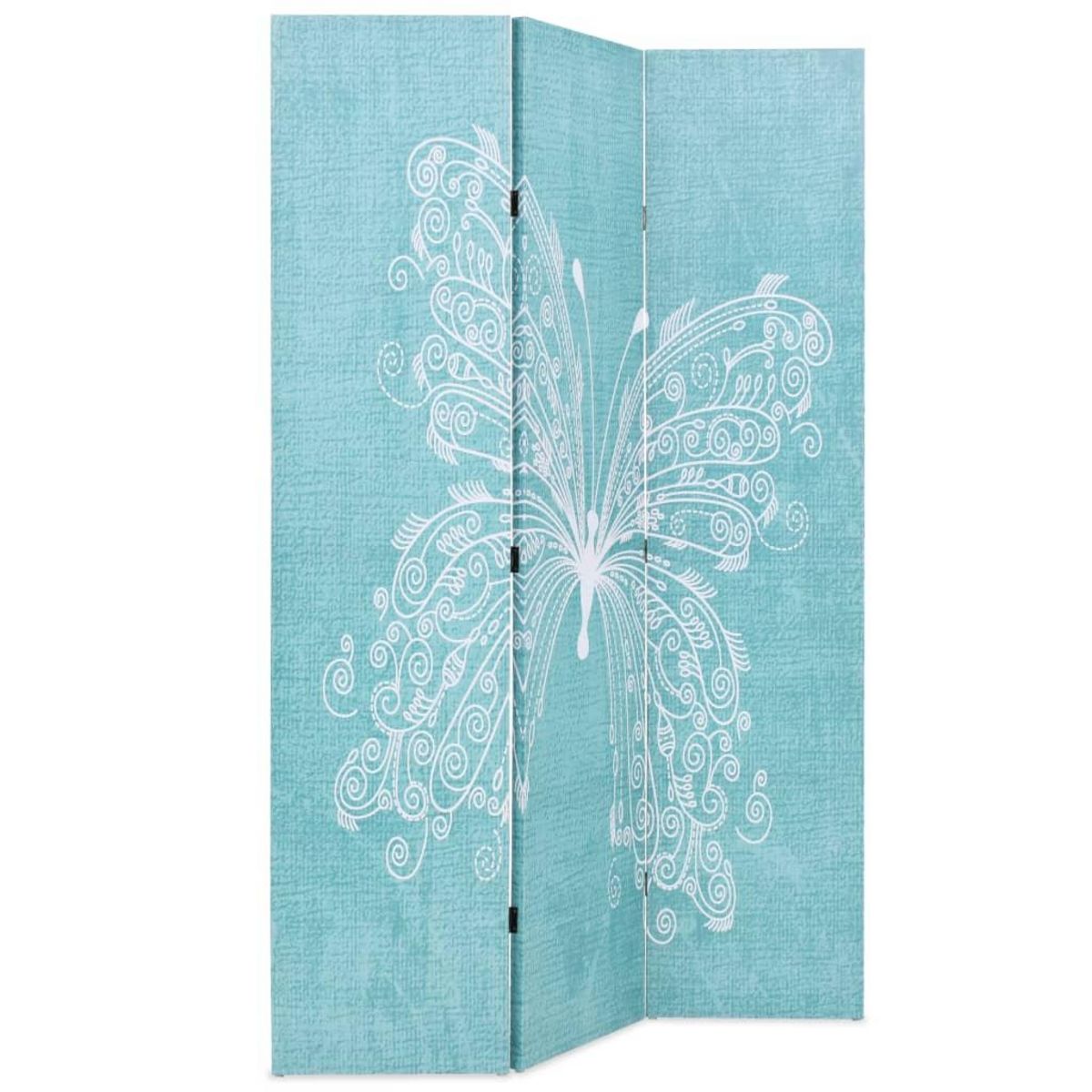 VIDAXL Cloison de separation pliable 120 x 170 cm Papillon Bleu