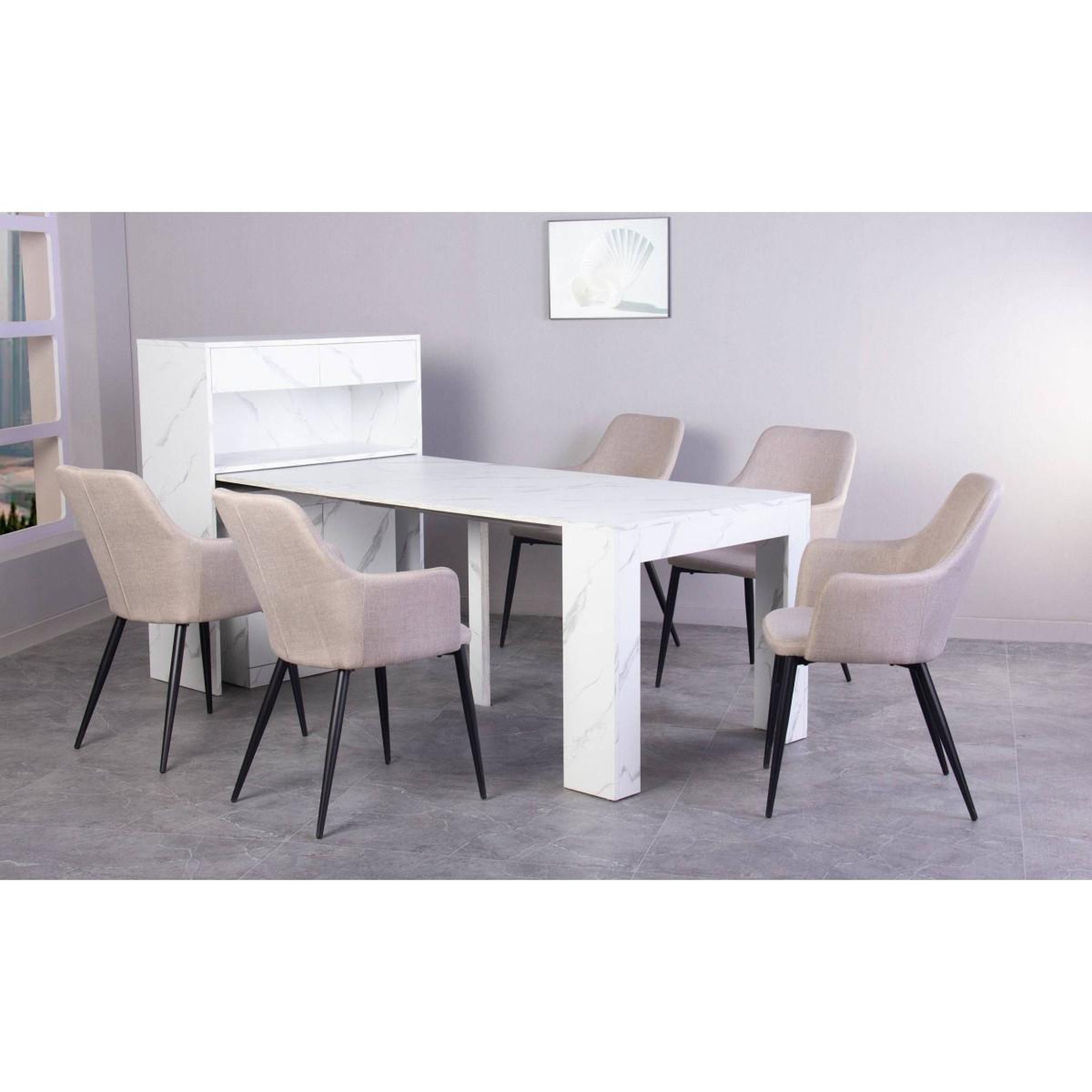 Voir la diapositive 5 : Paris Prix Console extensible  malavita  40-176cm blanc