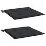 Voir la diapositive 3 : VIDAXL Coussins de chaise de jardin lot de 2 noir 50x50x3 cm