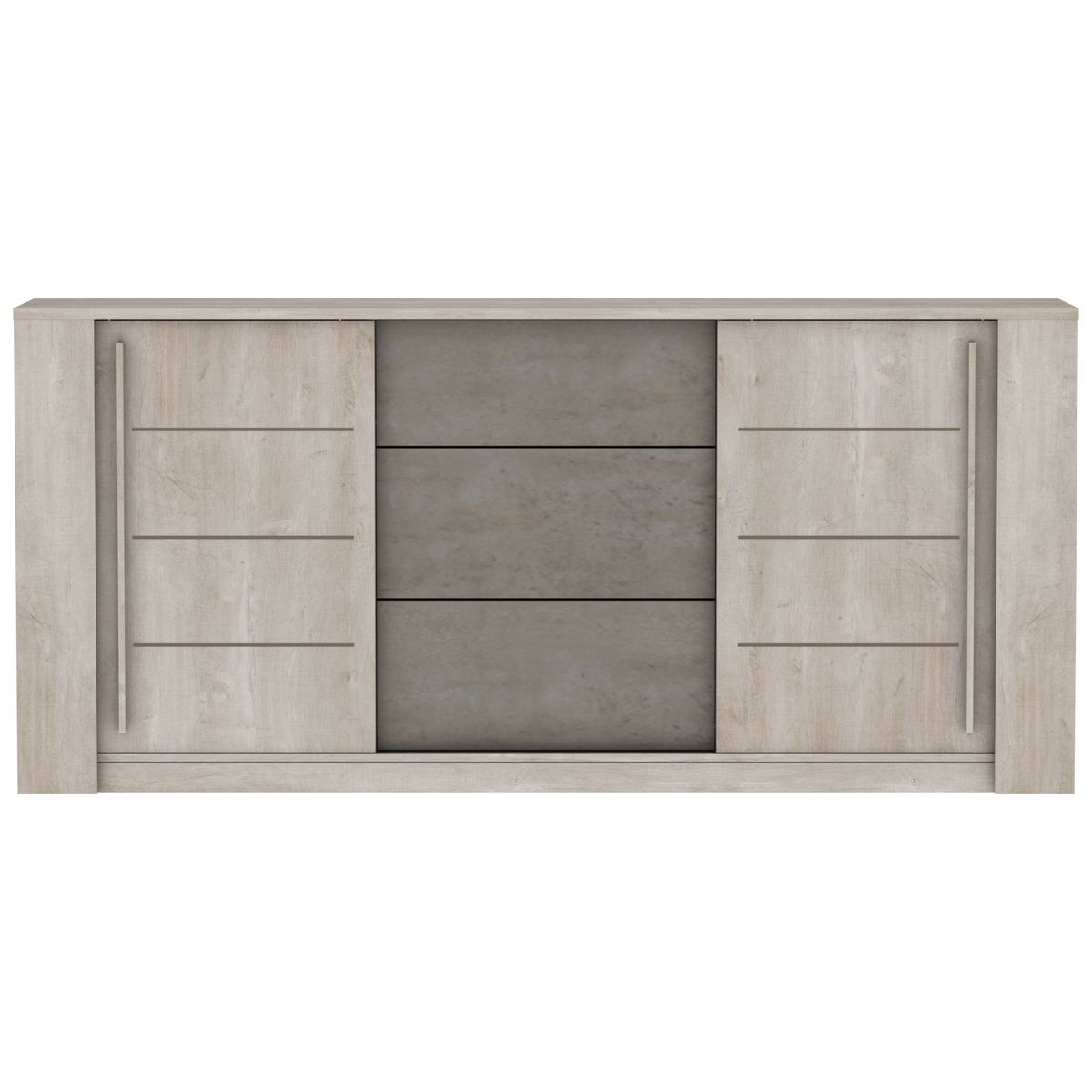 Enfilades 2 portes coulissantes 3 tiroirs L206 cm CANNES 